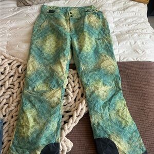 SKI Green and Yellow Patterned Pants